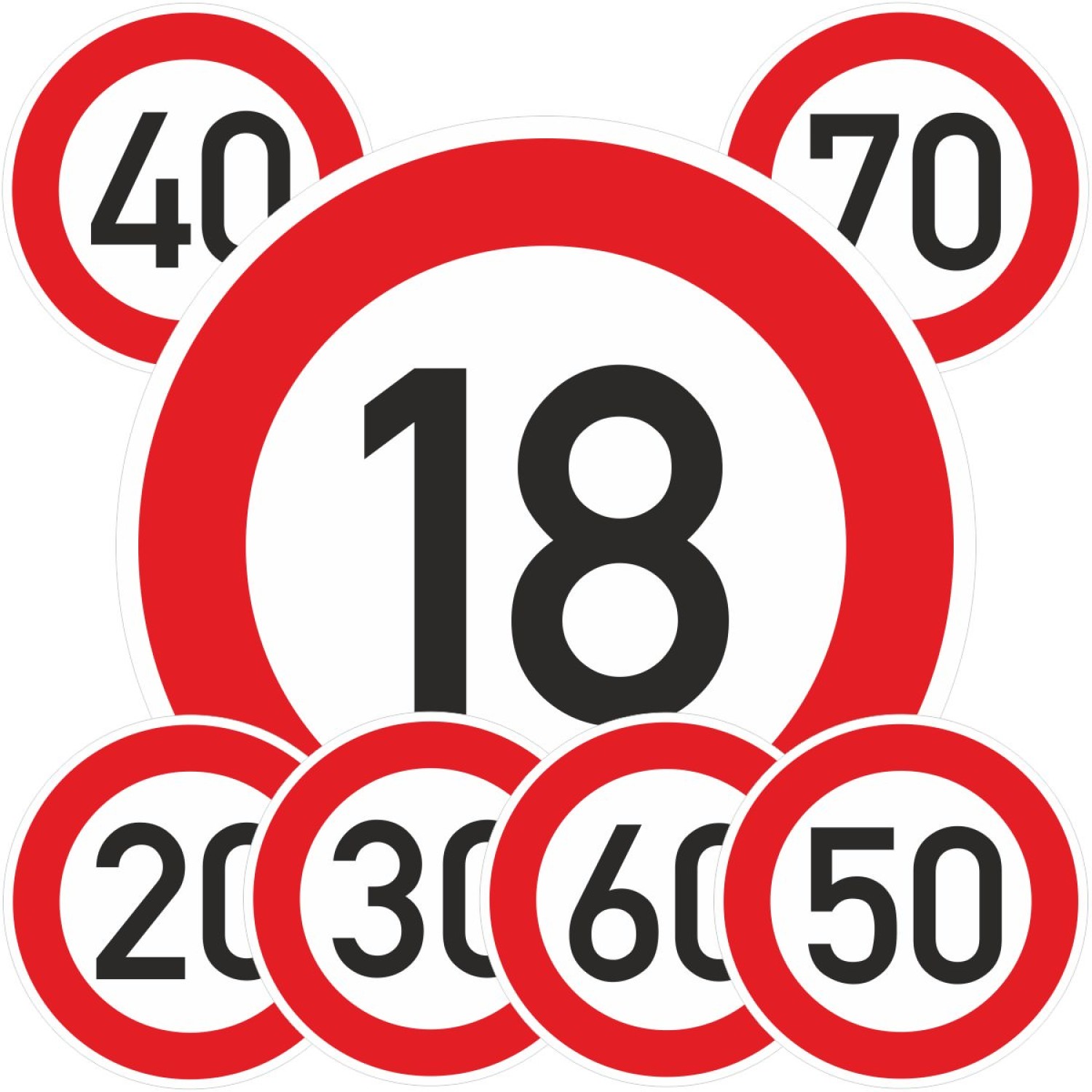 1. Foto Geburtstagschild Verkehrsschild Straßenschild Schild PVC (Zahl auf dem Schild: 18)