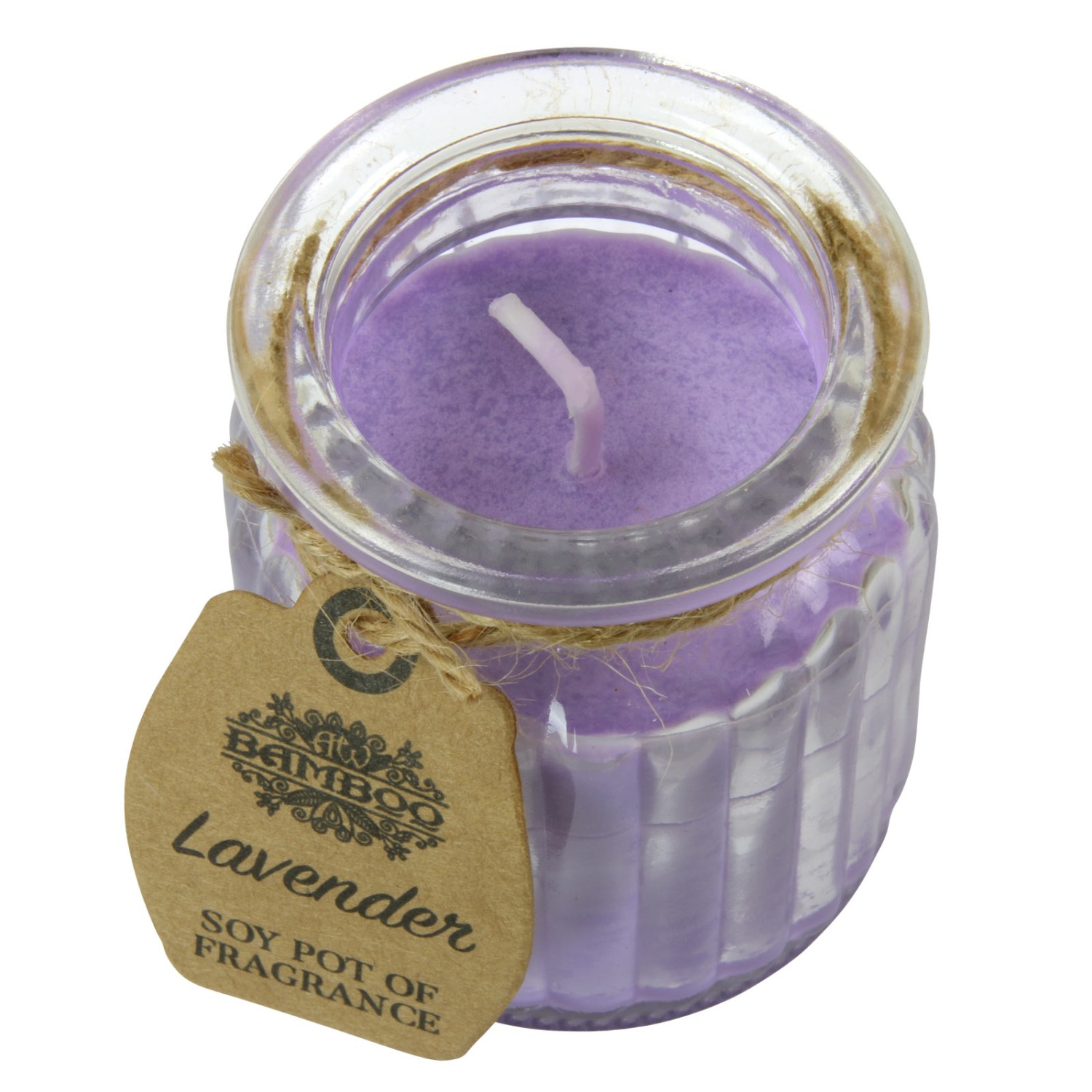 1. Foto Soja Lavendel Kerze Duftkerze Licht im Glas Sojawachs