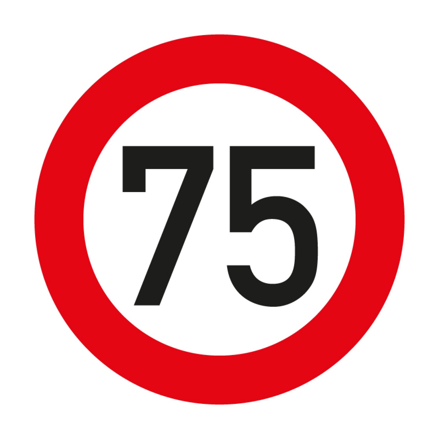 0. Foto Geburtstagschild Verkehrsschild Straßenschild Schild PVC (Zahl auf dem Schild: 75)