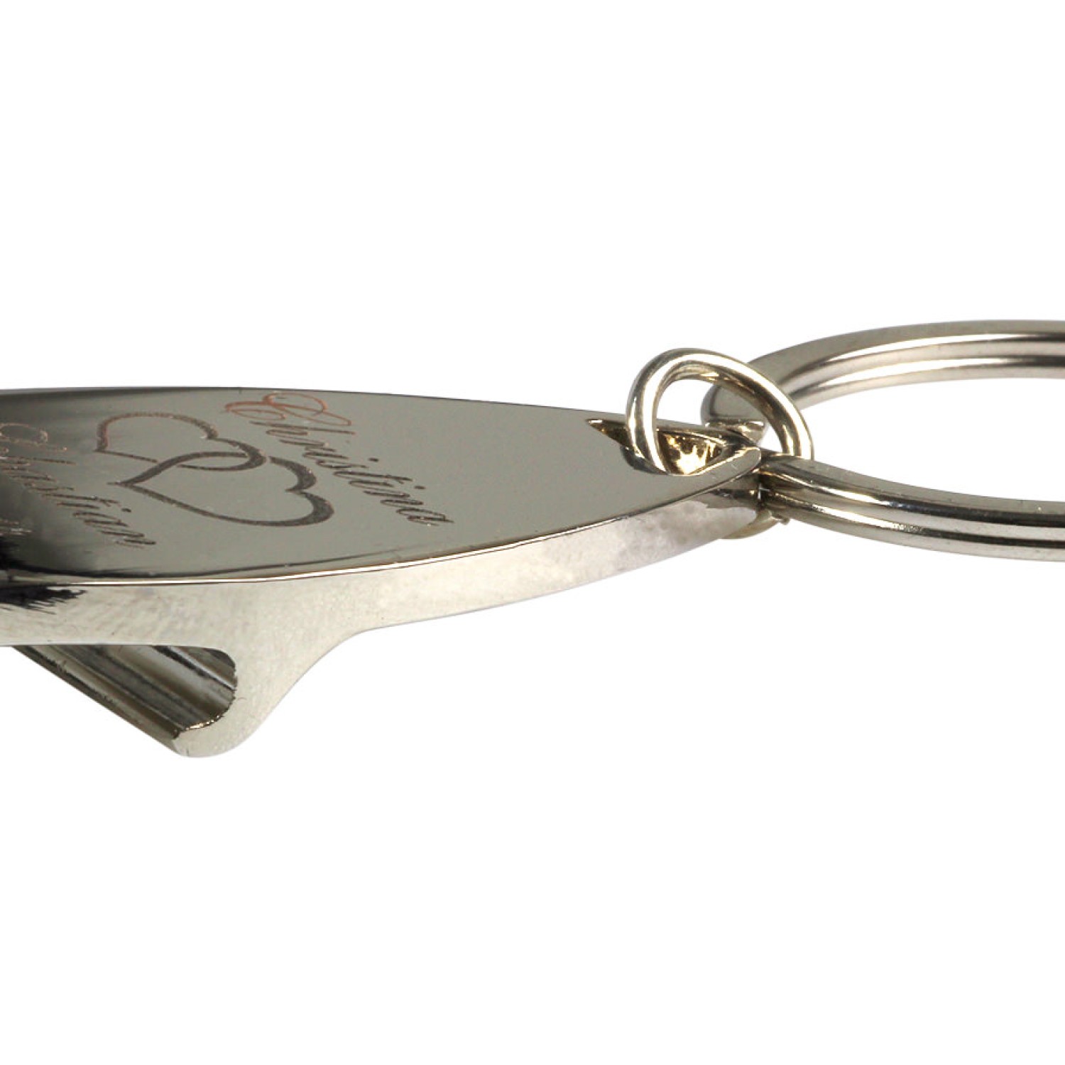 1. Foto Schlüsselanhänger SIRAK Metall mit Öffner mit Gravur Namen