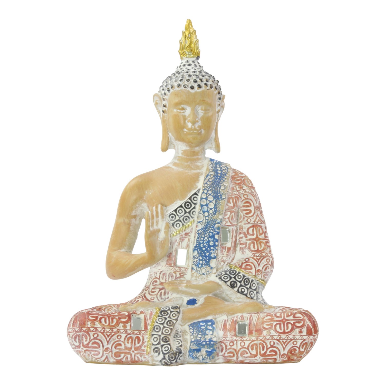 0. Foto Thai Buddha Schutz Terrakotta und blauer Himmel 20 cm