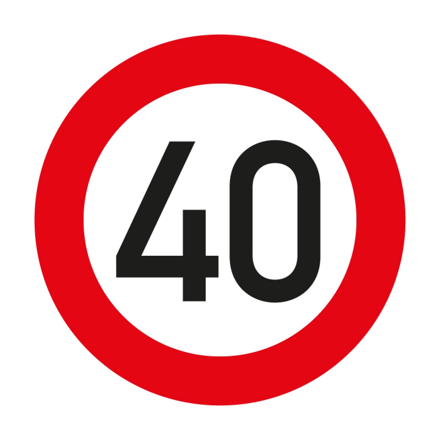 0. Foto Geburtstagschild Verkehrsschild Straßenschild Schild PVC (Zahl auf dem Schild: 40)