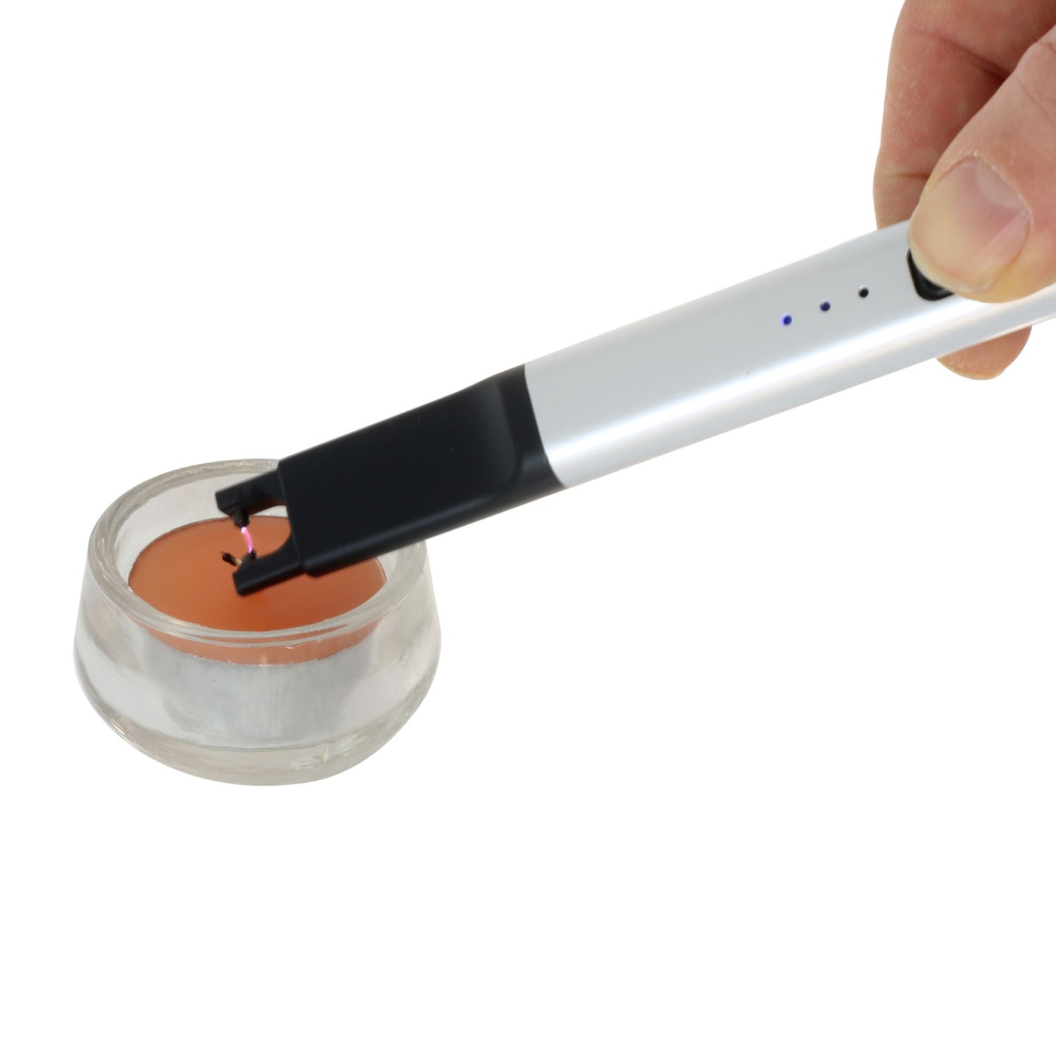 2. Foto Lichtbogen USB Feuerzeug Zorr Stabfeuerzeug aufladbar mit Gravur (Farbe: silber)